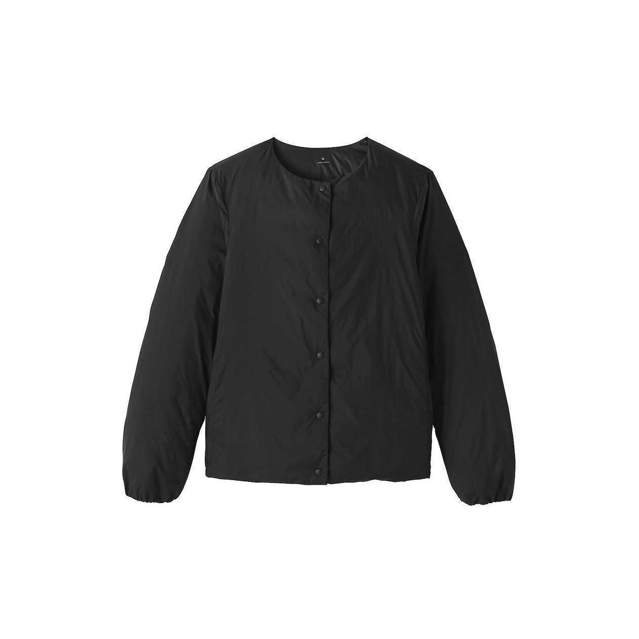 Lekka kurtka puchowa bez kołnierza czarna