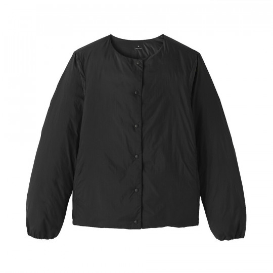 Lekka kurtka puchowa bez kołnierza czarna