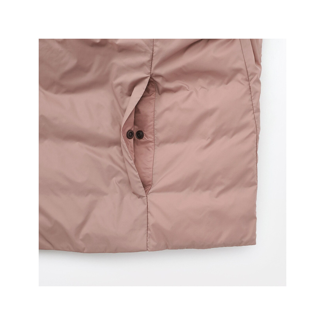 Lekka kurtka puchowa bez kołnierza różowa