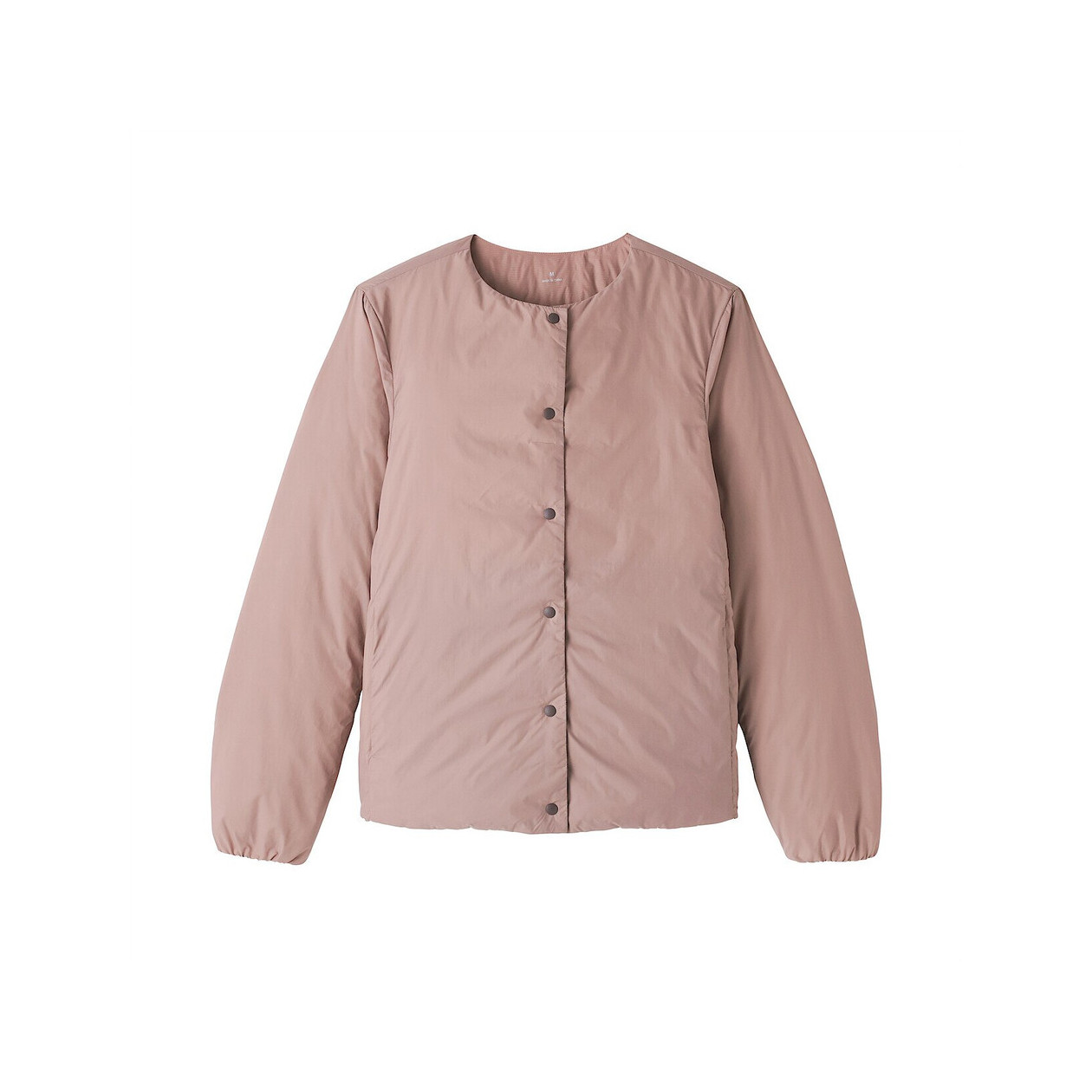 Lekka kurtka puchowa bez kołnierza różowa