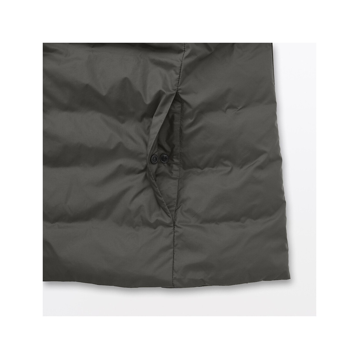 Lekka kurtka puchowa bez kołnierza brązowa