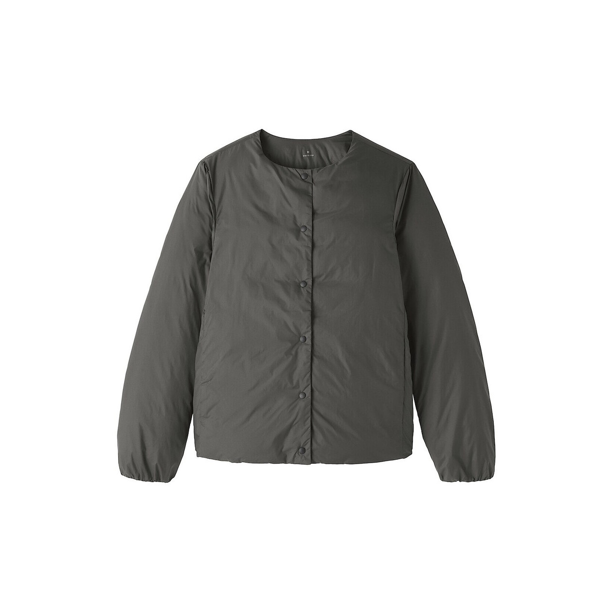 Lekka kurtka puchowa bez kołnierza brązowa