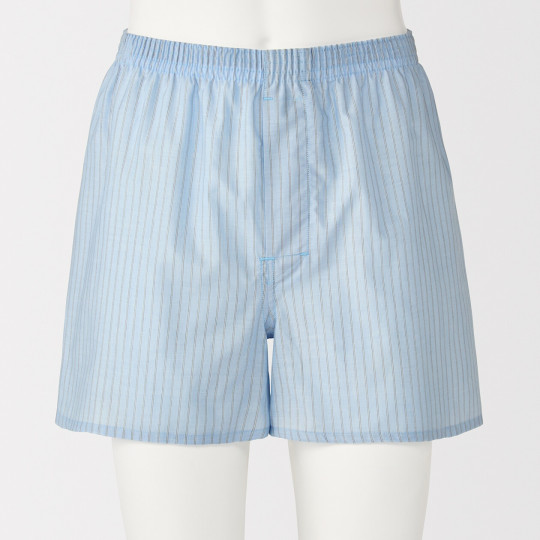 Bokserki bawełniane w paski niebieskie