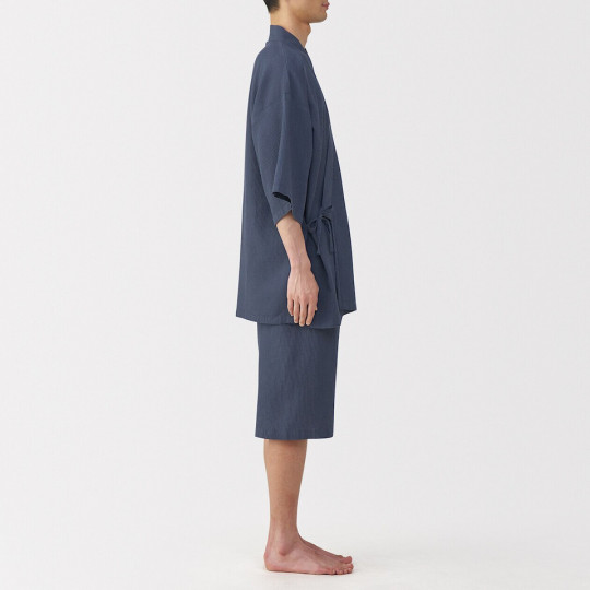 Jinbei z lyocellu granatowy