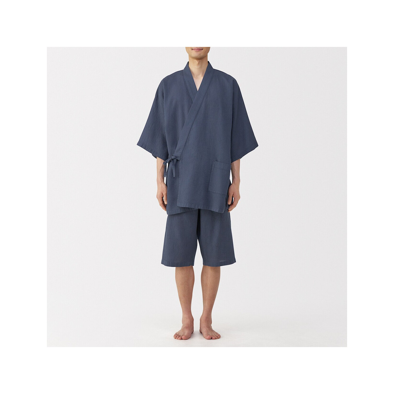 Jinbei z lyocellu granatowy