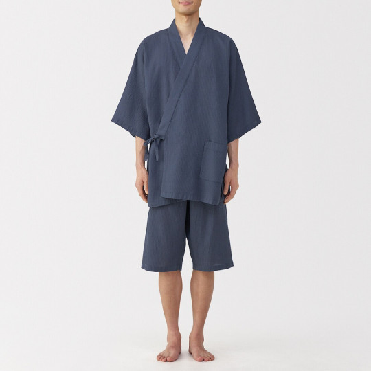 Jinbei z lyocellu granatowy