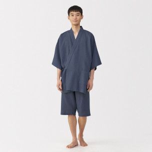 Jinbei z lyocellu granatowy