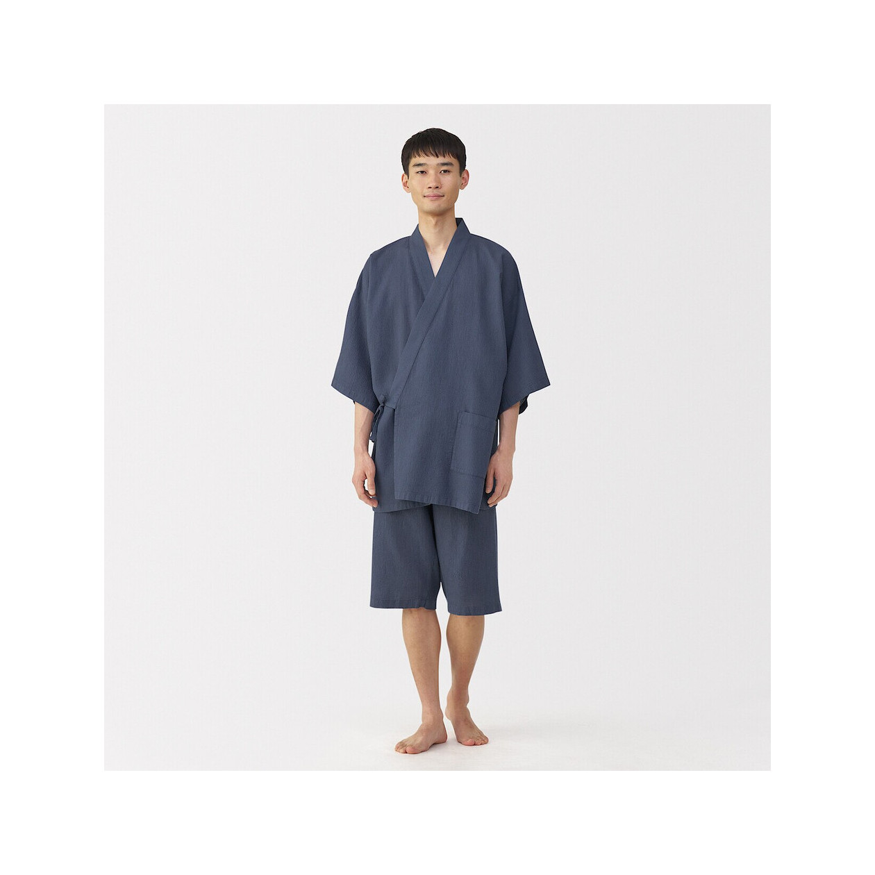 Jinbei z lyocellu granatowy