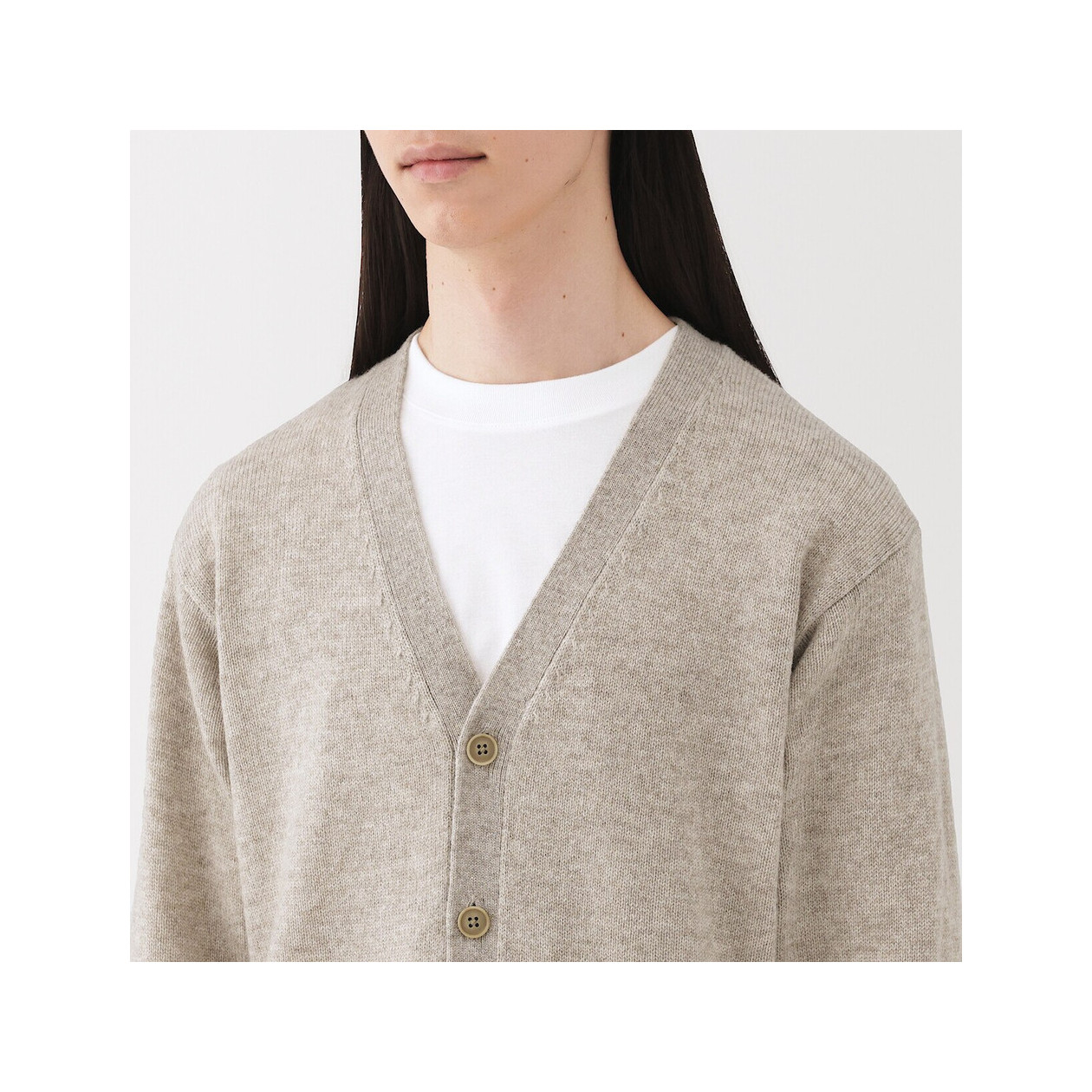 Kardigan wełniany grafitowy