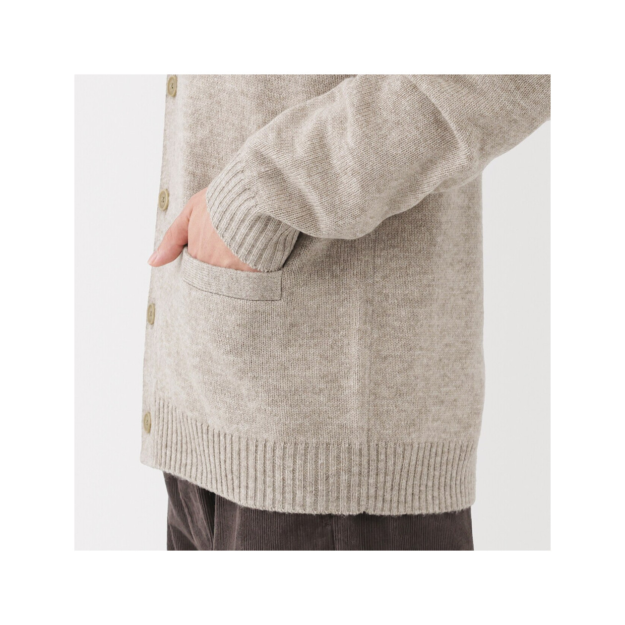 Kardigan wełniany grafitowy