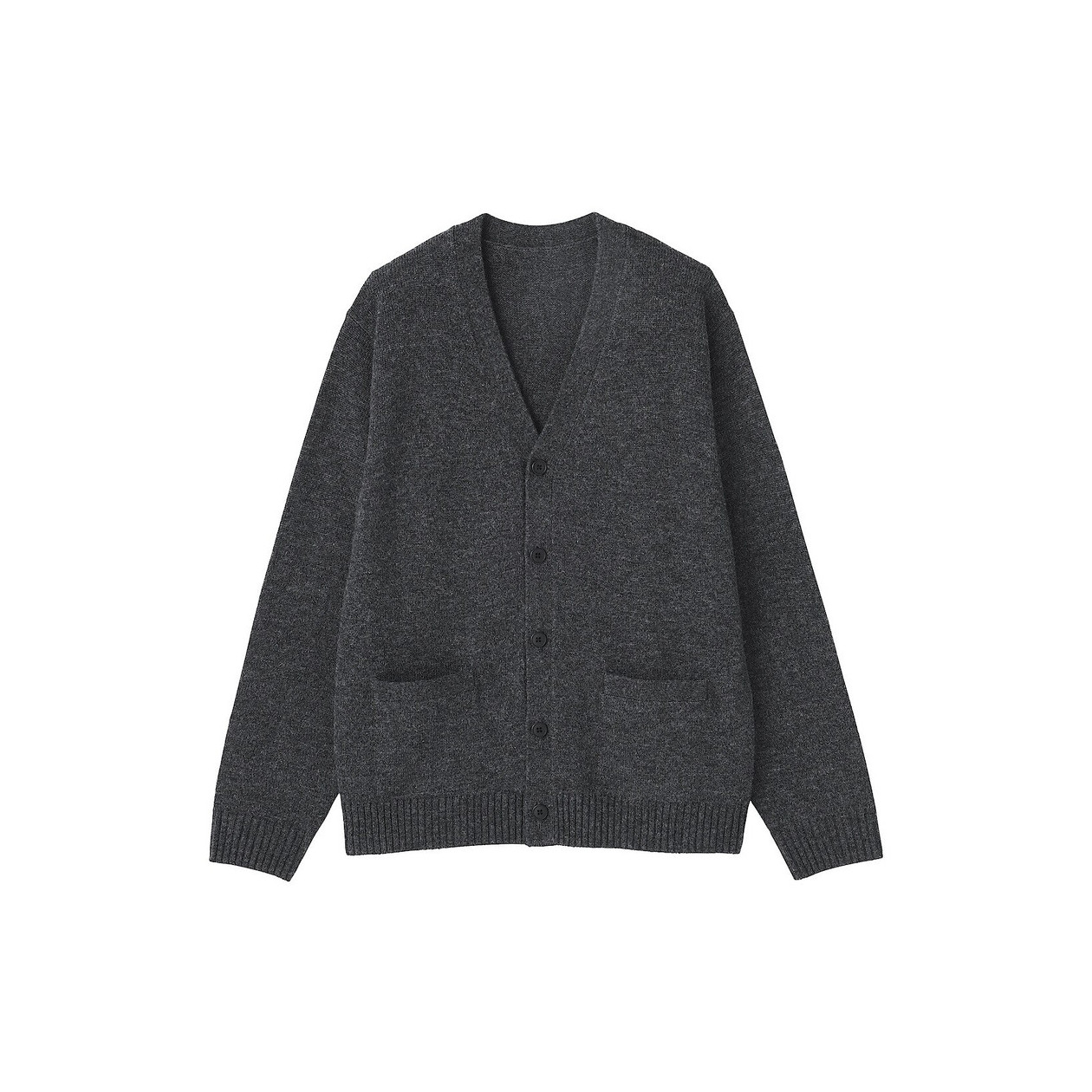 Kardigan wełniany grafitowy