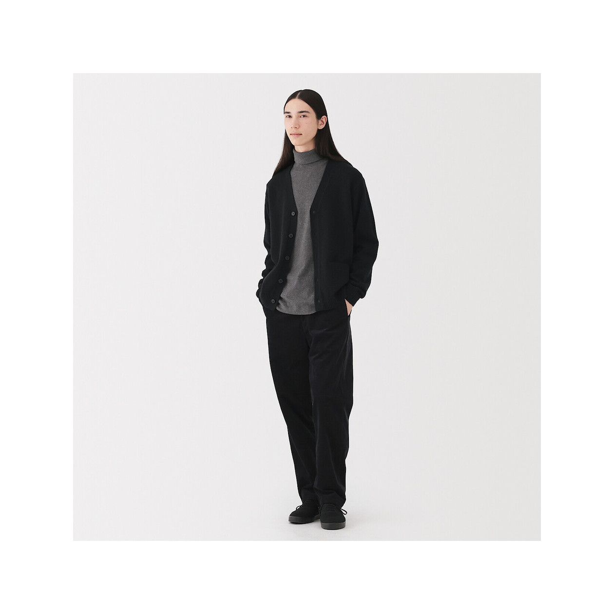 Kardigan wełniany czarny