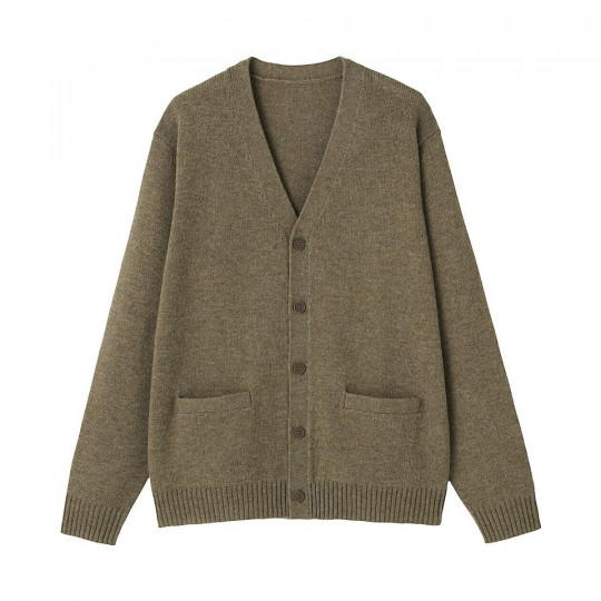 Kardigan wełniany khaki