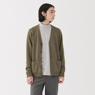 Kardigan wełniany khaki