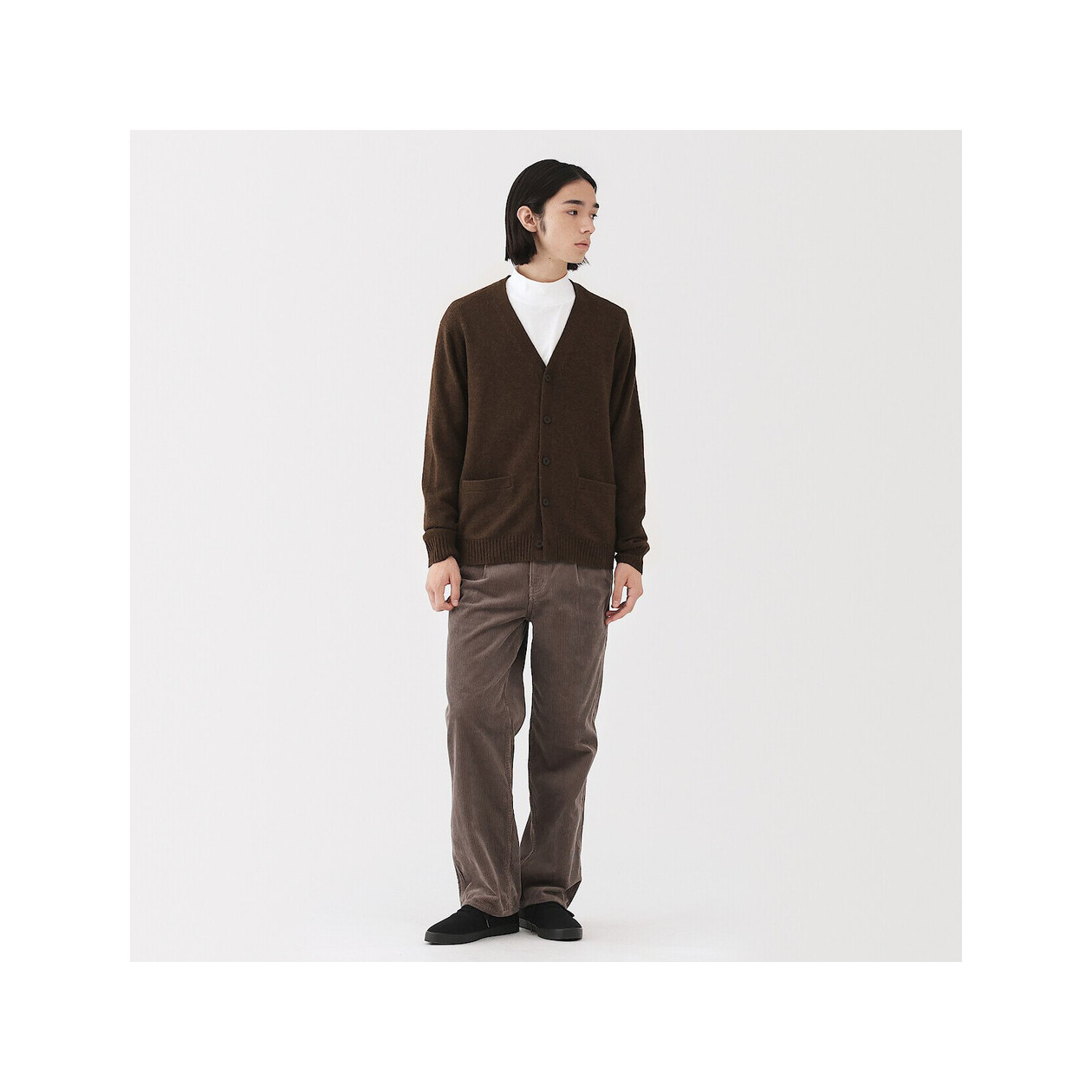 Kardigan wełniany brązowy