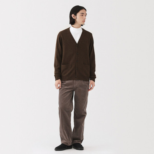 Kardigan wełniany brązowy