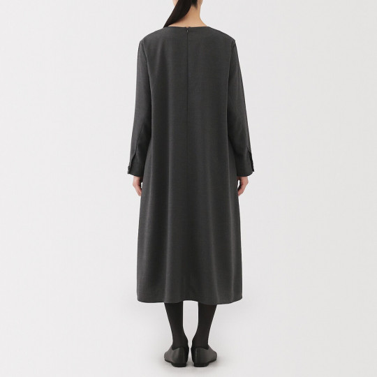 Sukienka z rękawem szara