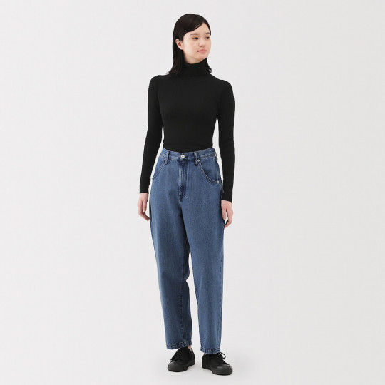 Golf niegryzący wełniany w prążki czarny