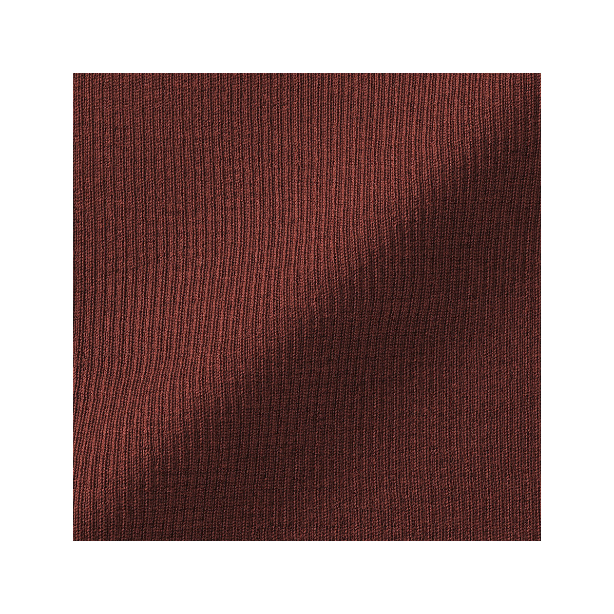 Golf niegryzący wełniany w prążki czerwony