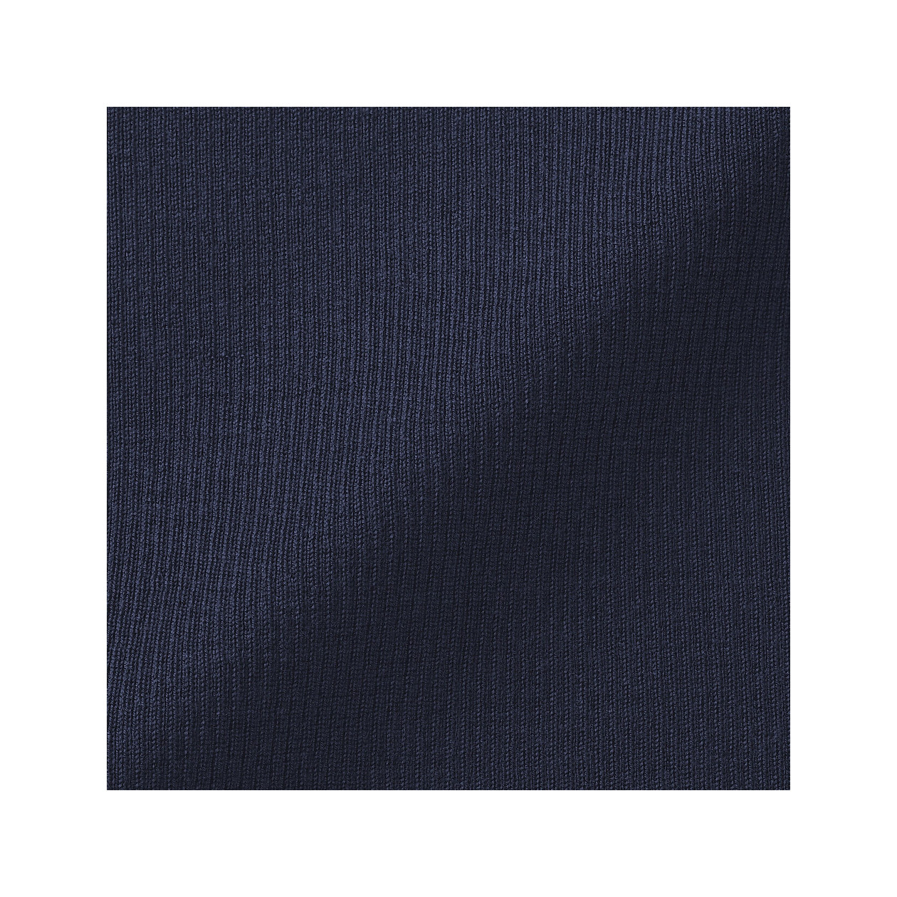 Golf niegryzący wełniany w prążki granatowy