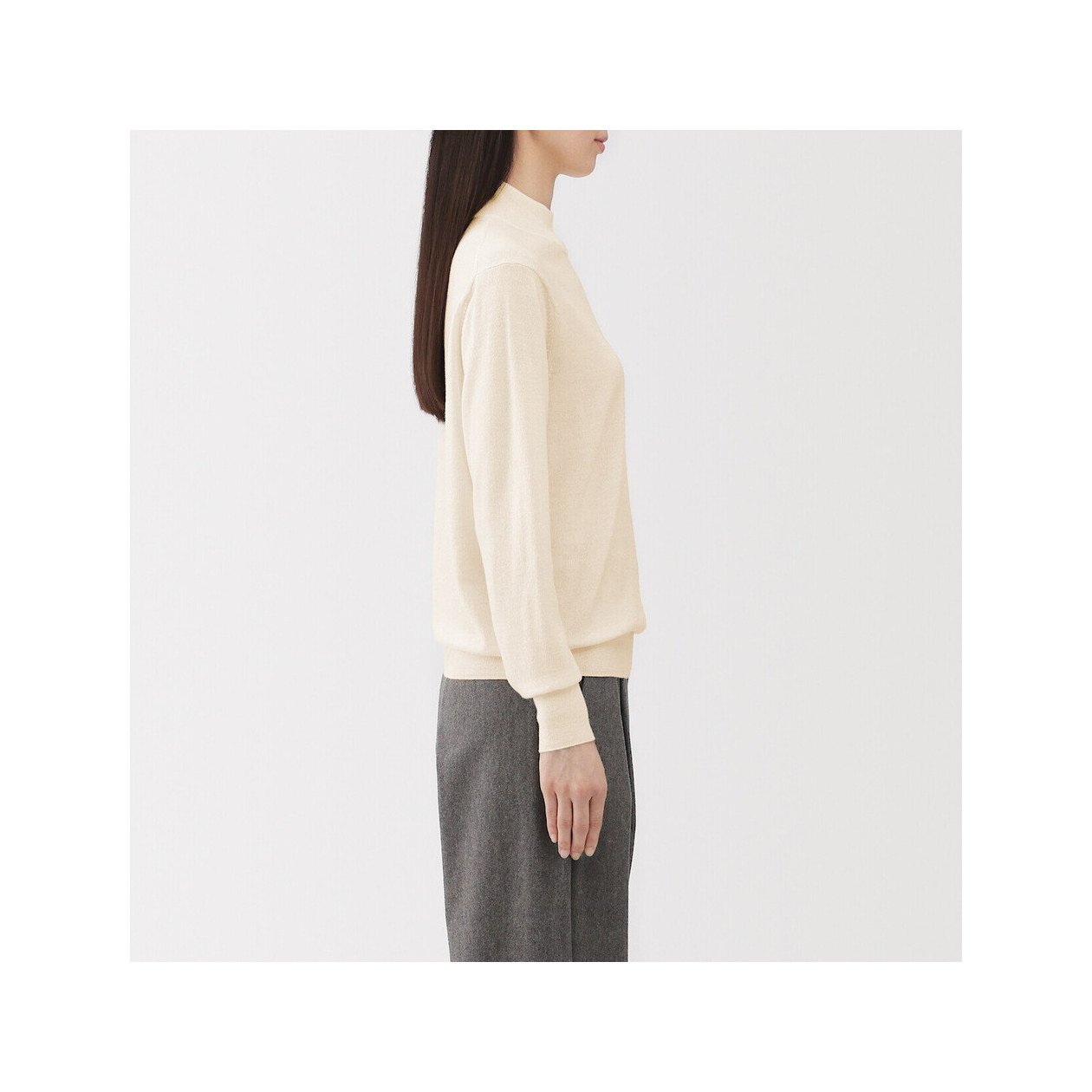 Półgolf niegryzący wełniany ciemnoszary