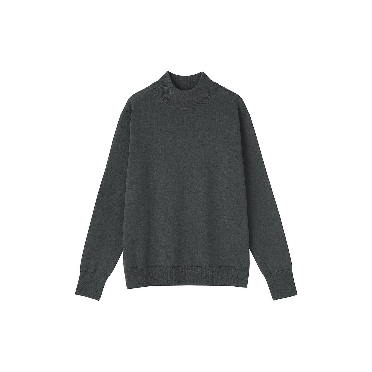 Półgolf niegryzący wełniany ciemnoszary