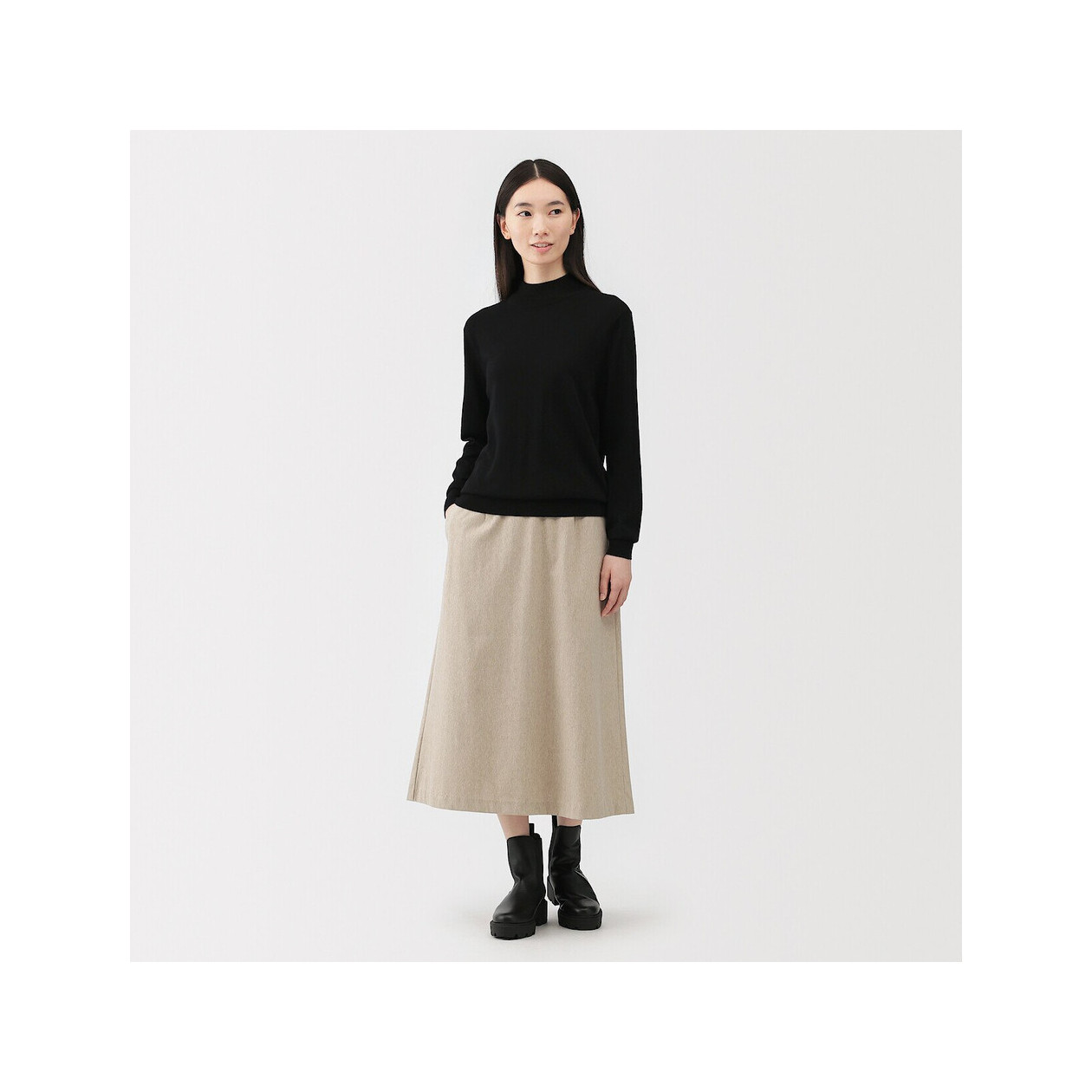 Półgolf niegryzący wełniany czarny