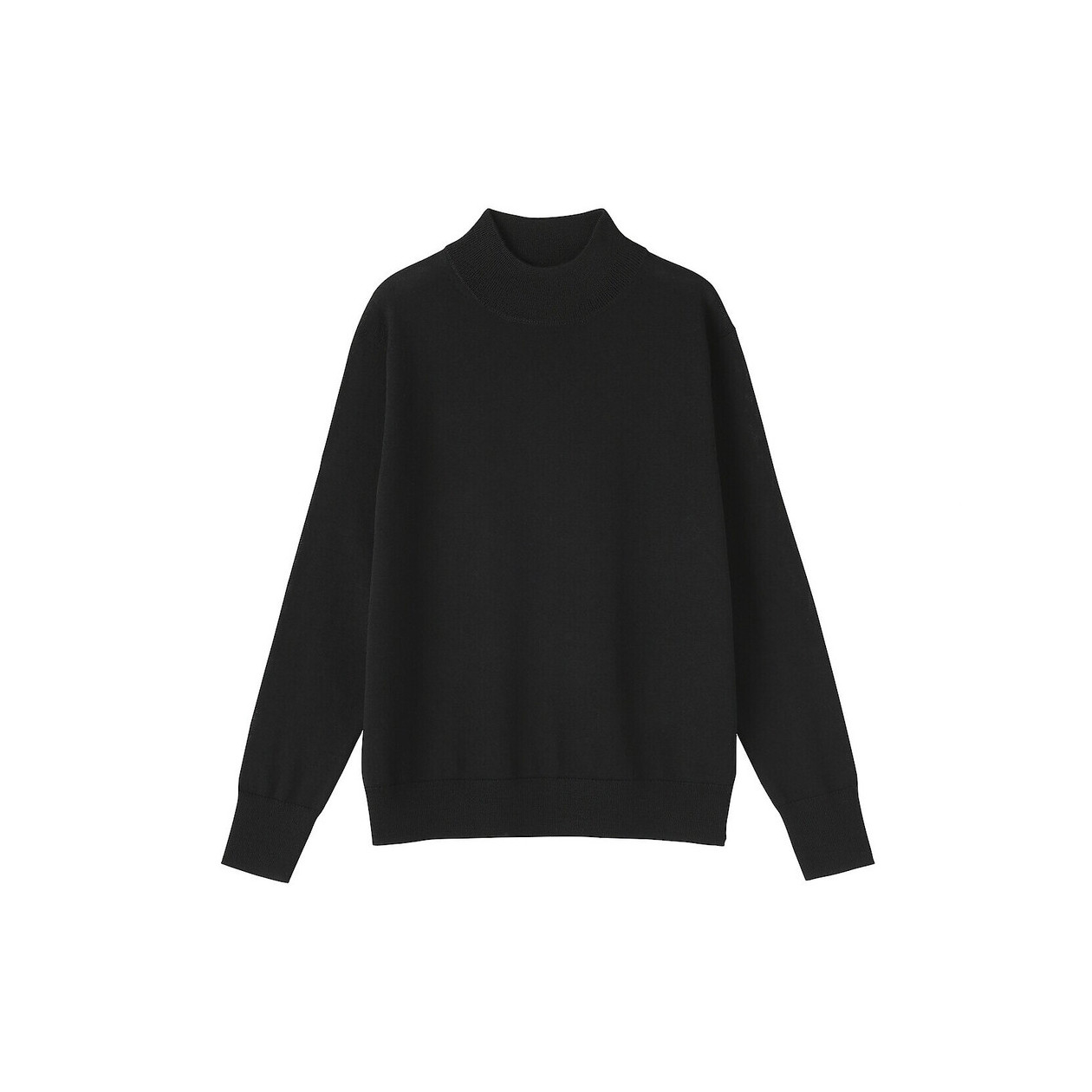 Półgolf niegryzący wełniany czarny