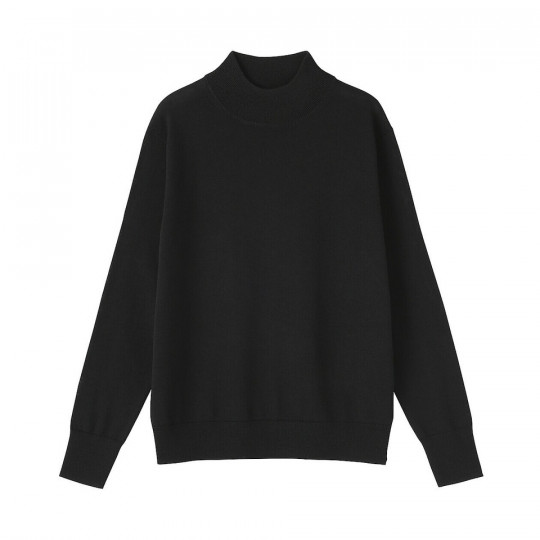 Półgolf niegryzący wełniany czarny