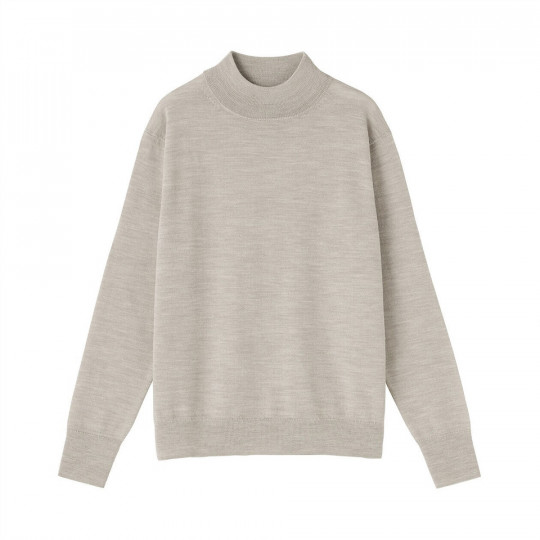 Półgolf niegryzący wełniany beżowy