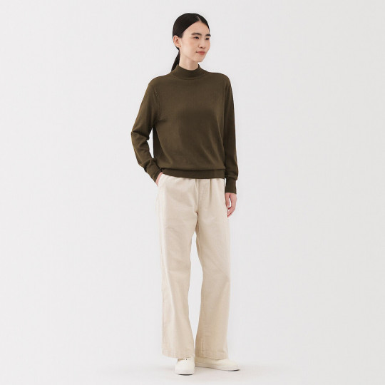 Półgolf niegryzący wełniany khaki