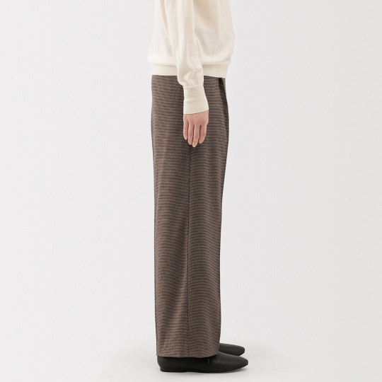 Spodnie szerokie z wełną czarne