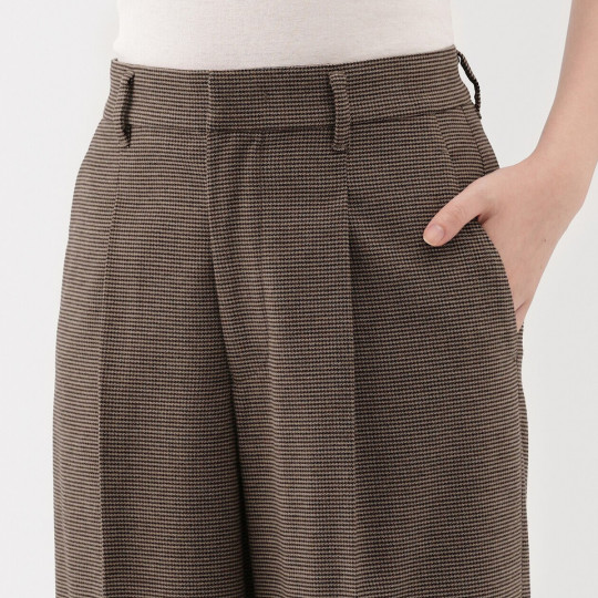 Spodnie szerokie z wełną czarne