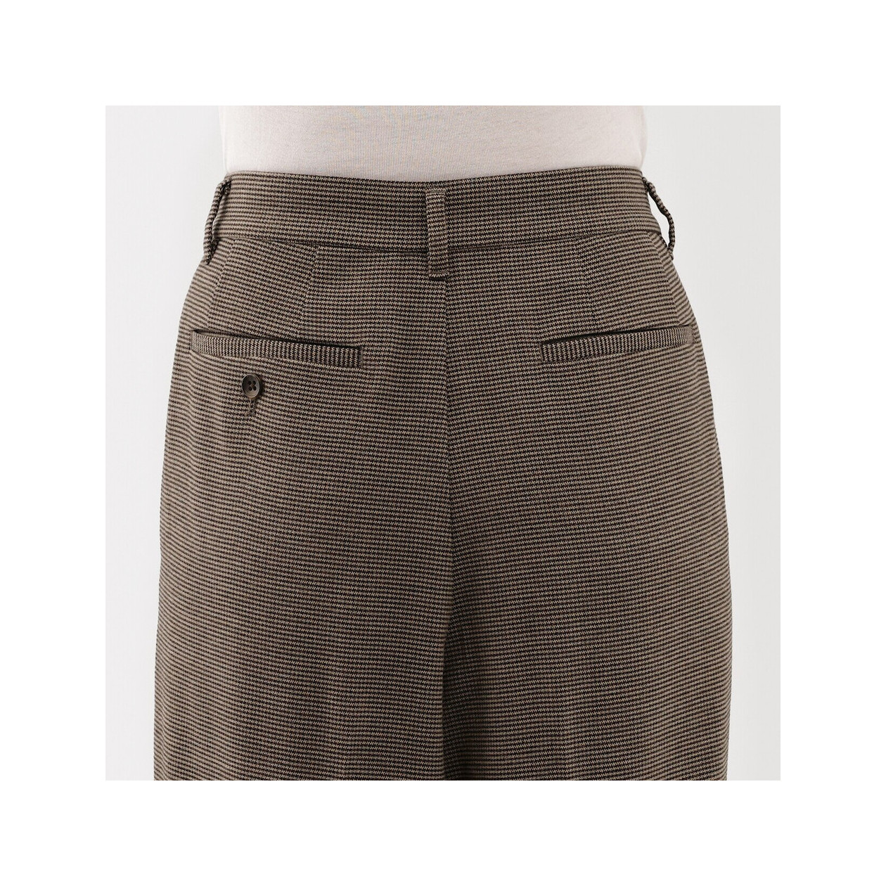 Spodnie szerokie z wełną czarne