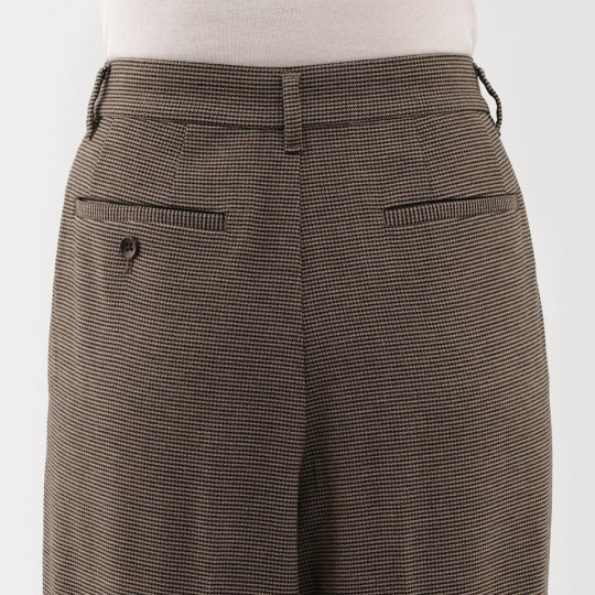 Spodnie szerokie z wełną czarne