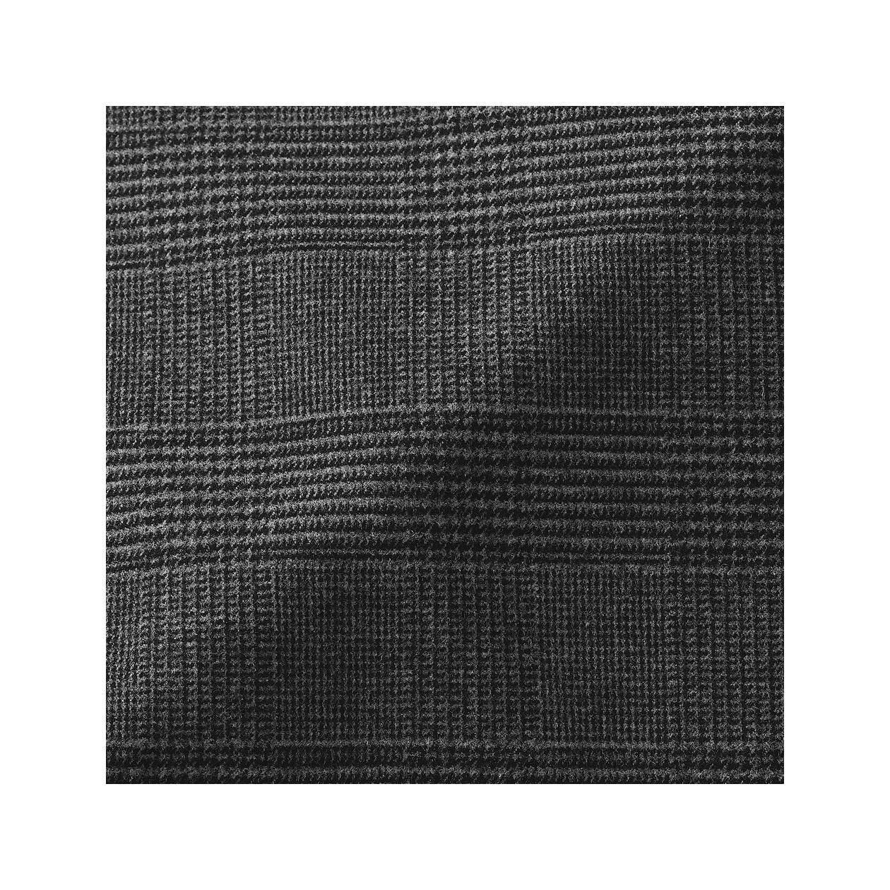 Spodnie szerokie z wełną w kratkę szare