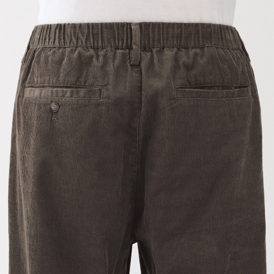 Spodnie sztruksowe easy fit szarobrązowe