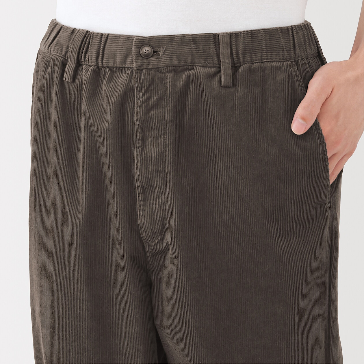 Spodnie sztruksowe easy fit czarne