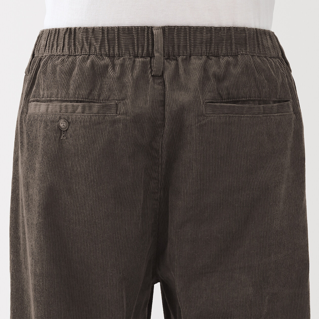 Spodnie sztruksowe easy fit brązowe