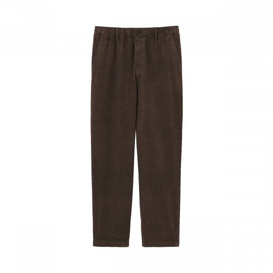 Spodnie sztruksowe easy fit brązowe