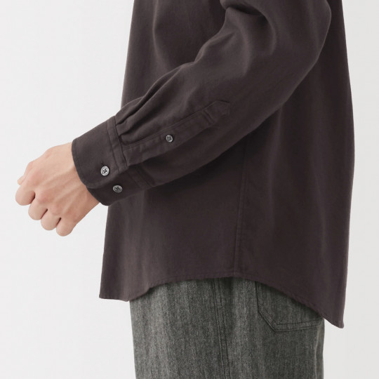 Koszula flanelowa ze stójką biała