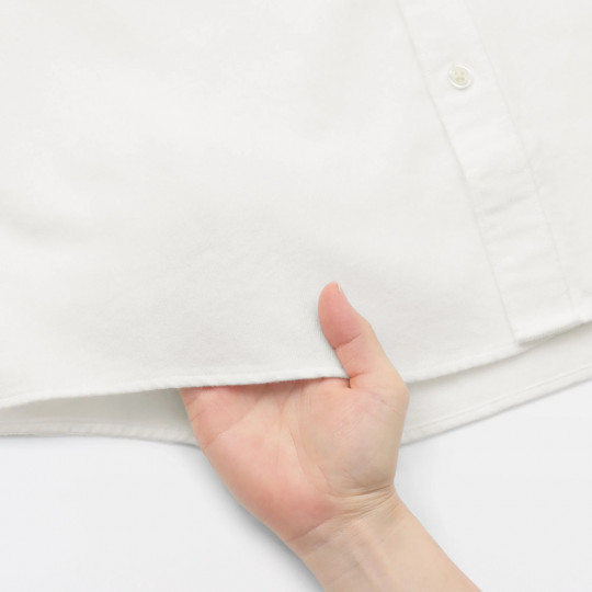 Koszula flanelowa ze stójką biała