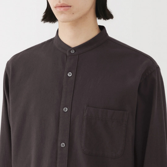 Koszula flanelowa ze stójką granatowa