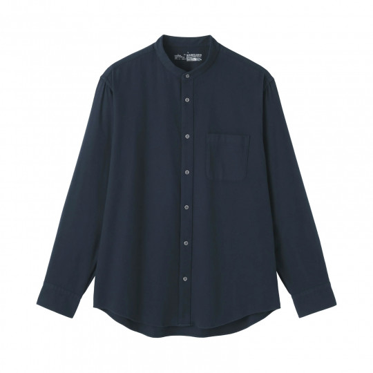 Koszula flanelowa ze stójką granatowa