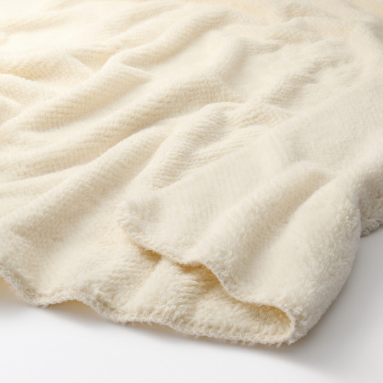 Koc ciepły 180x200 cm kremowy