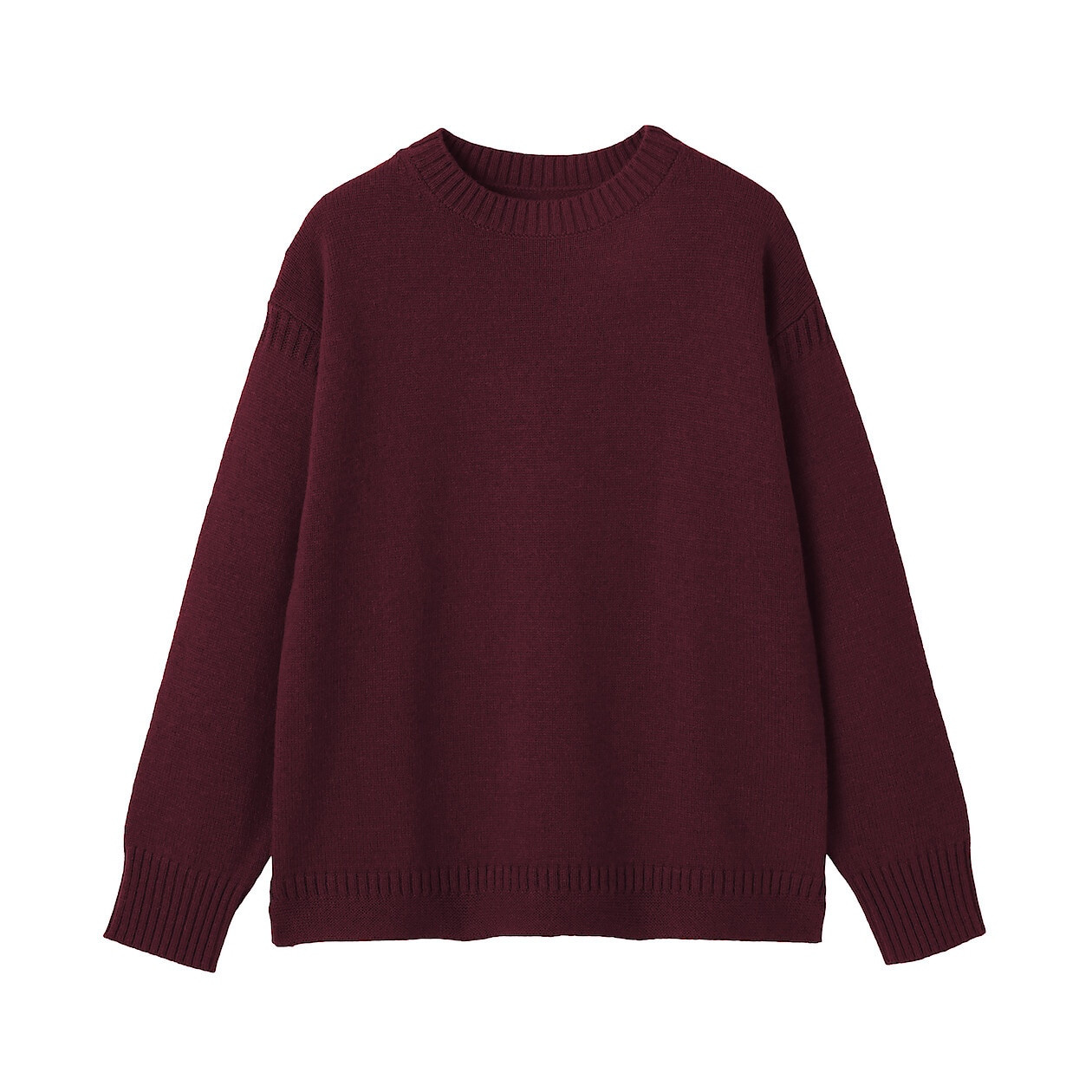 Sweter z wełny andyjskiej bordowy