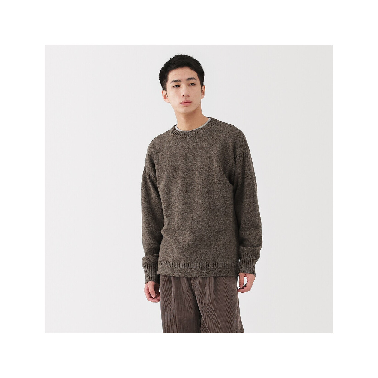 Sweter z wełny andyjskiej khaki