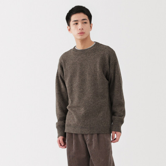 Sweter z wełny andyjskiej khaki