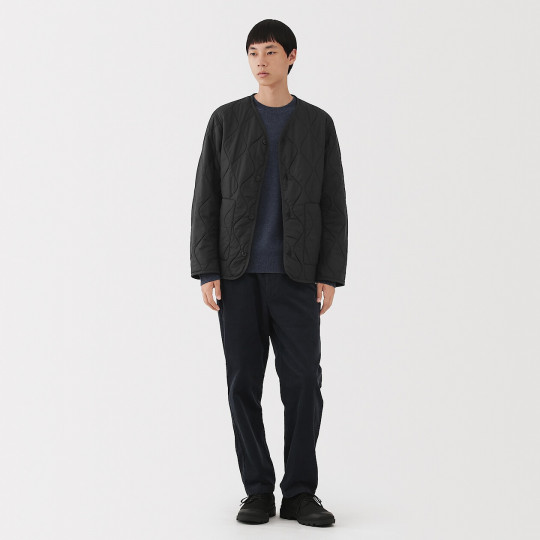 Kurtka pikowana bez kołnierza czarna