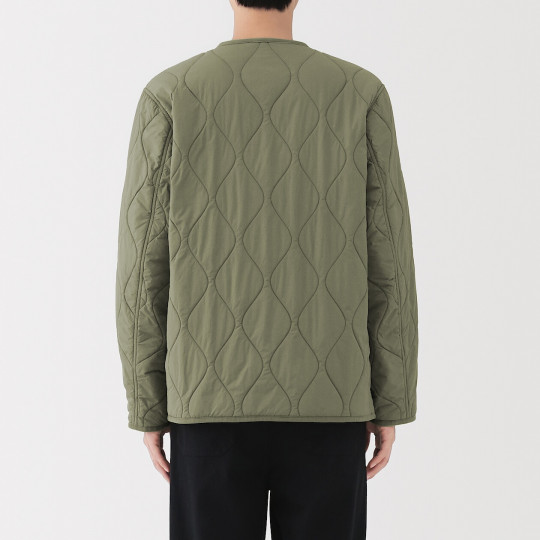 Kurtka pikowana bez kołnierza czarna